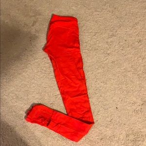 Splits59 bright red stirrup yoga pants